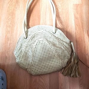 Brio Vintage Rare Made in Korea Leather Handbag Beige